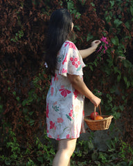 Short bell sleeves summer dress