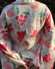 Backside of floral printed top 