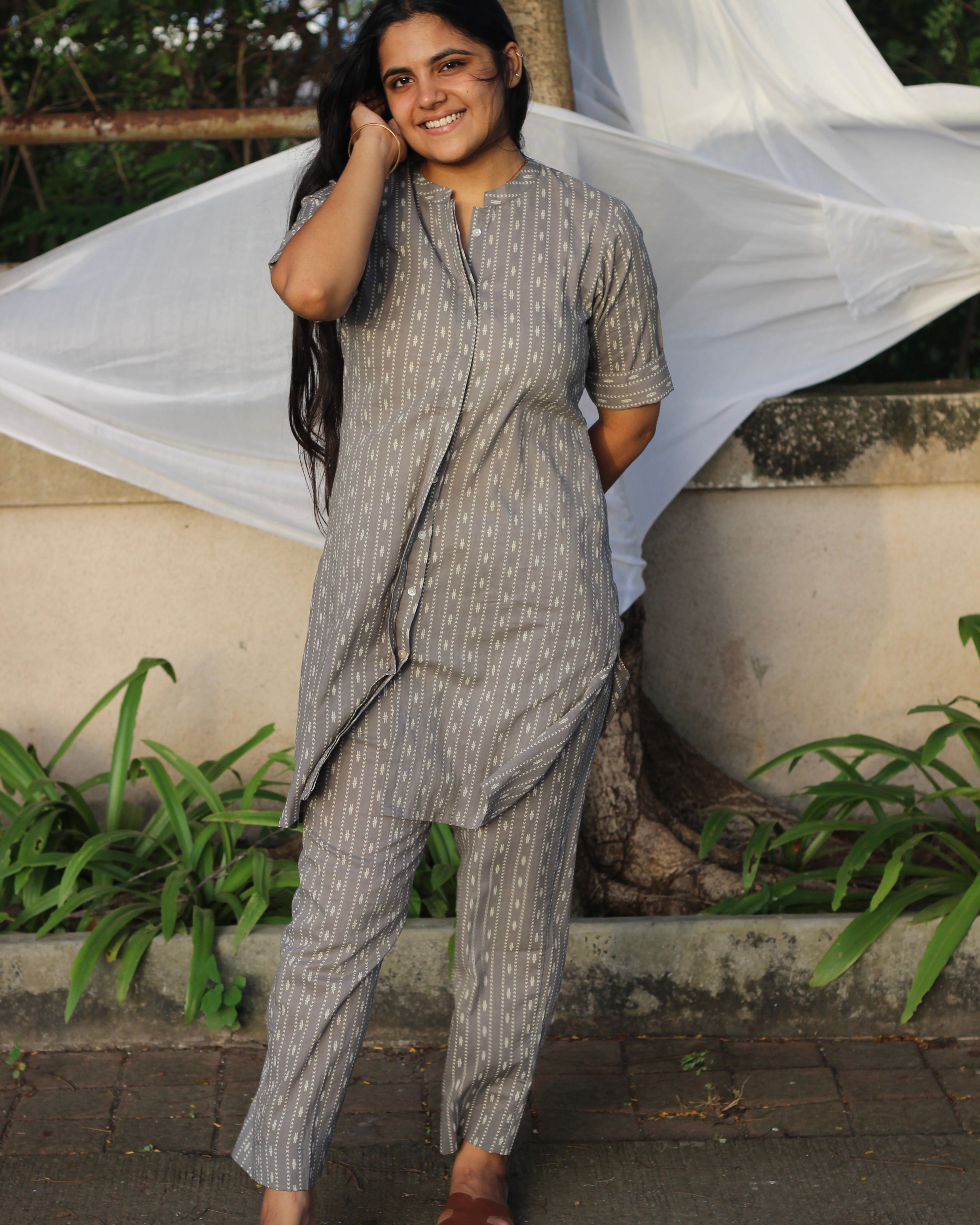 Pure Cotton Grey Co-ord Set_4