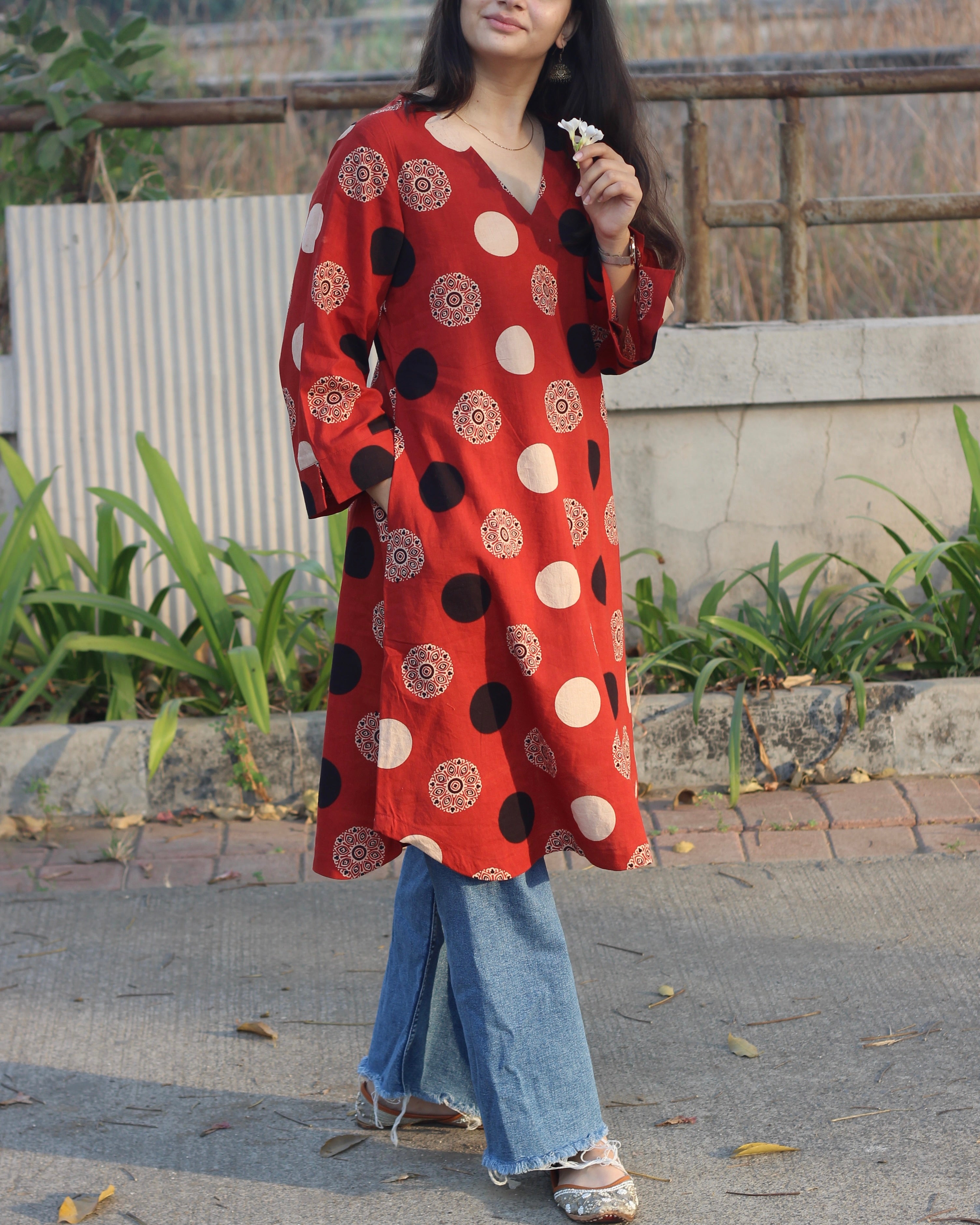 Long kurta with pockets 