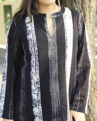 Side slit handblock kurta