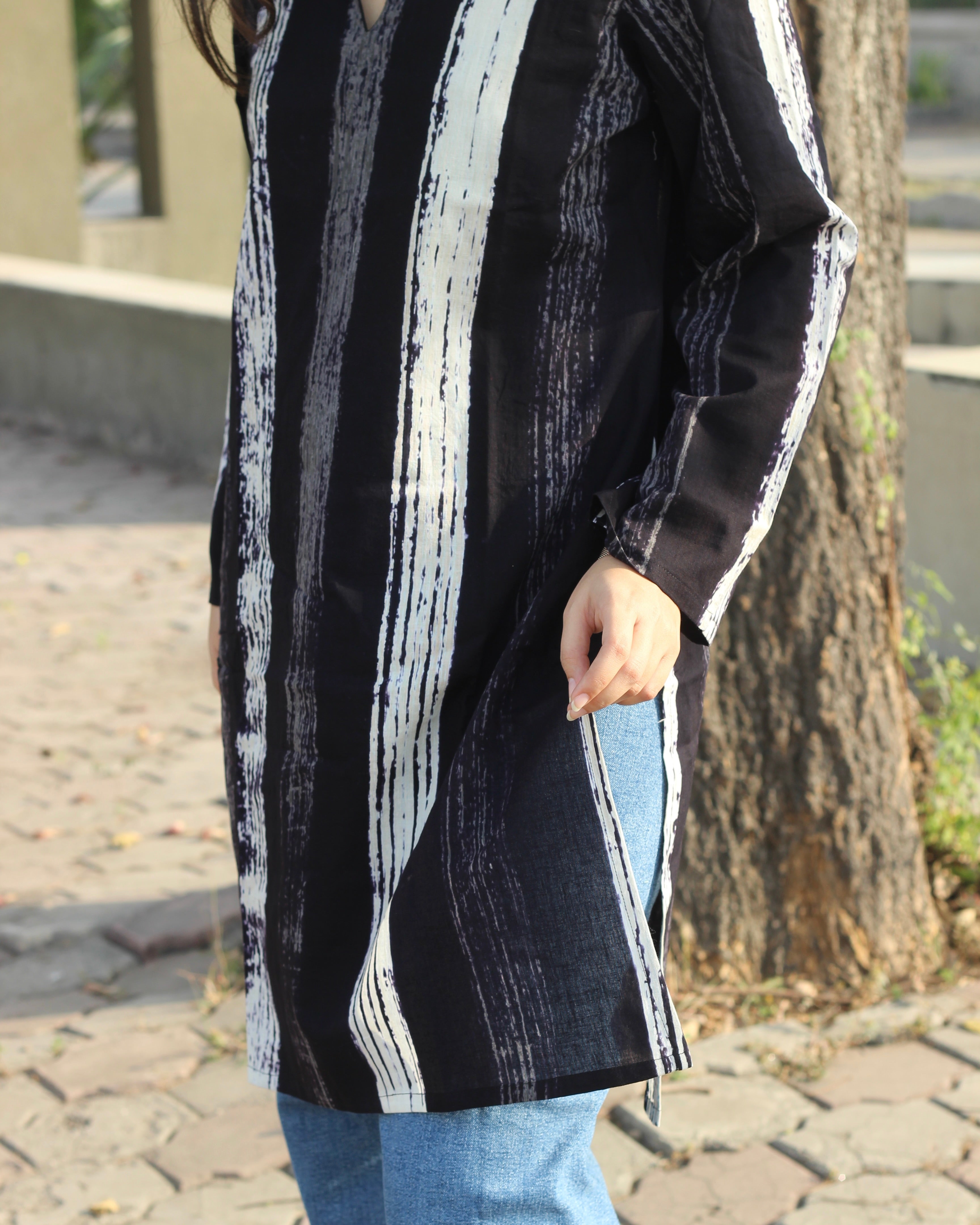 Handblock printed kurta