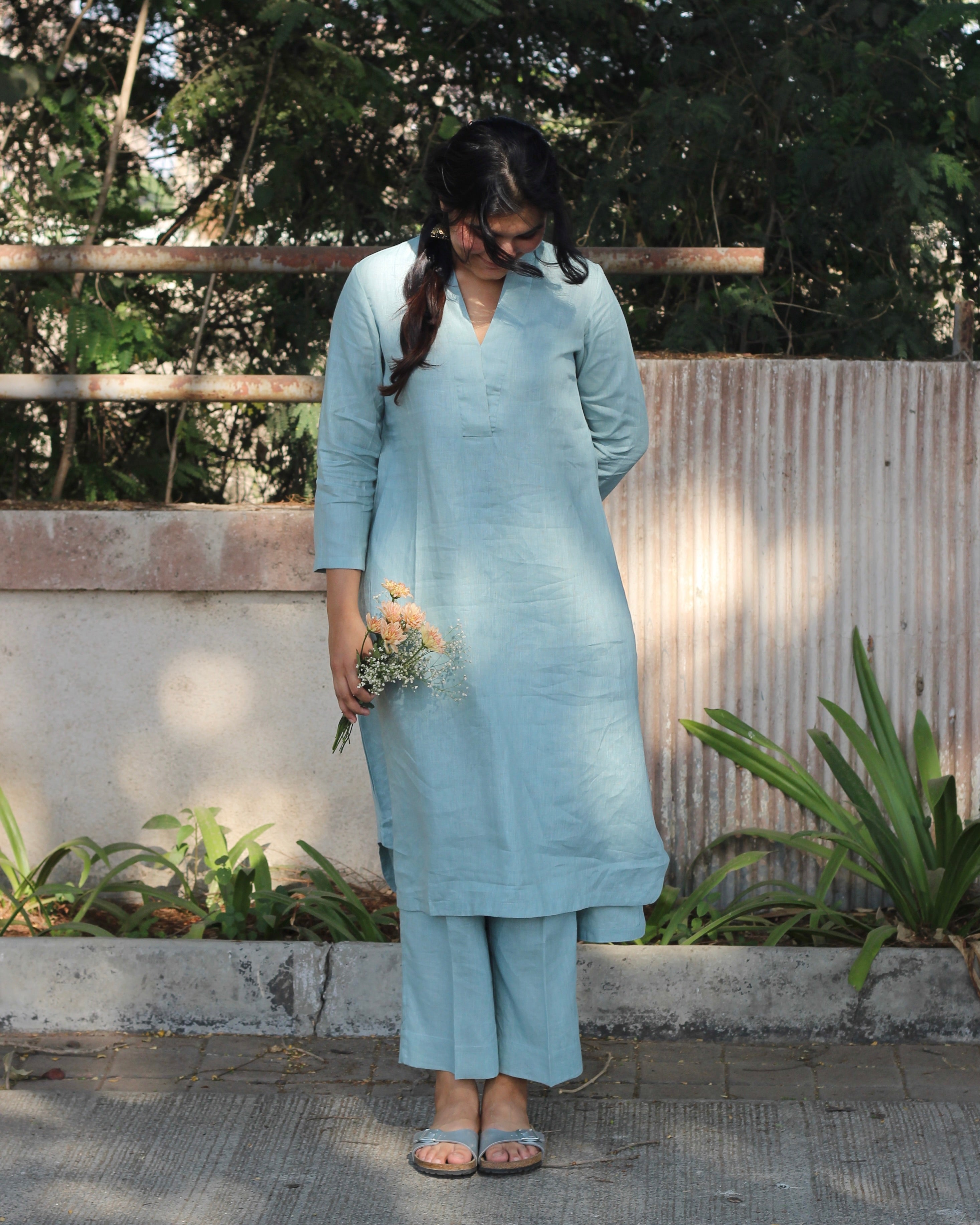 Summer linen blue co-ord 