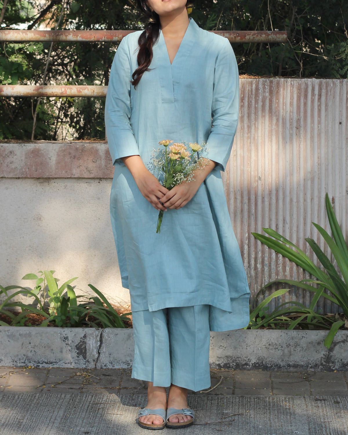 Sky blue Linen co-ord