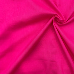 Close-up of the hot pink mul cotton, showcasing the fine weave and quality craftsmanship_2