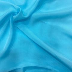 Light sky blue pure chinon fabric - 44 width per meter price