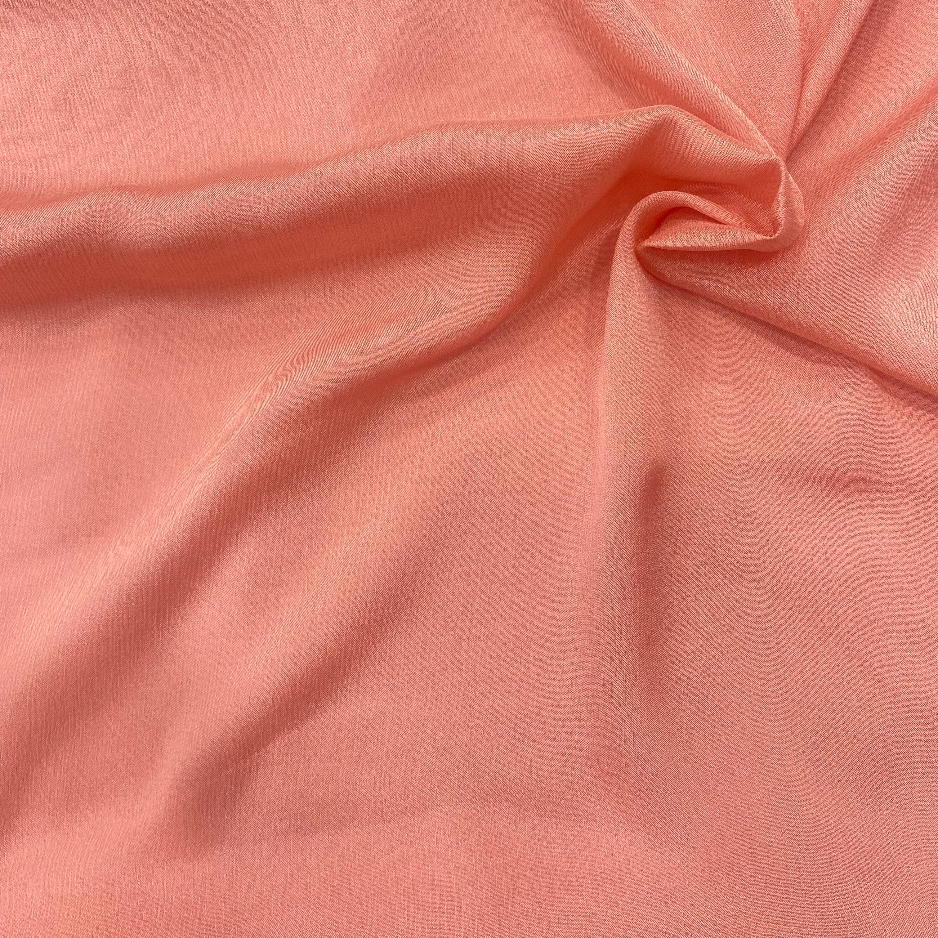 Shiny luxurious chinon material in Pretty pink 