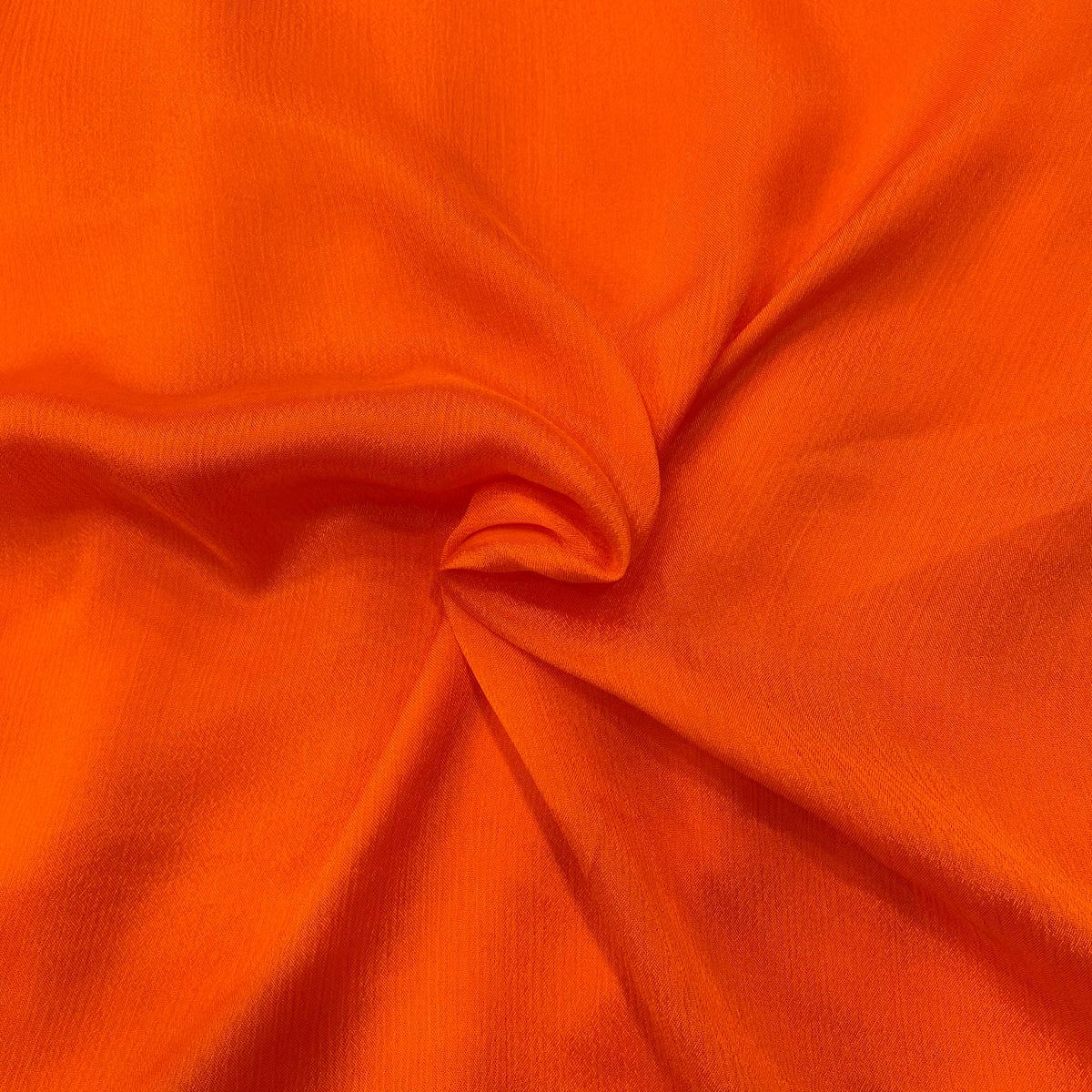 Bright orange pure chinon fabric - 44 width per meter price