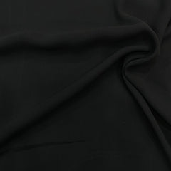 Premium Jet Black Georgette Fabric for Designing