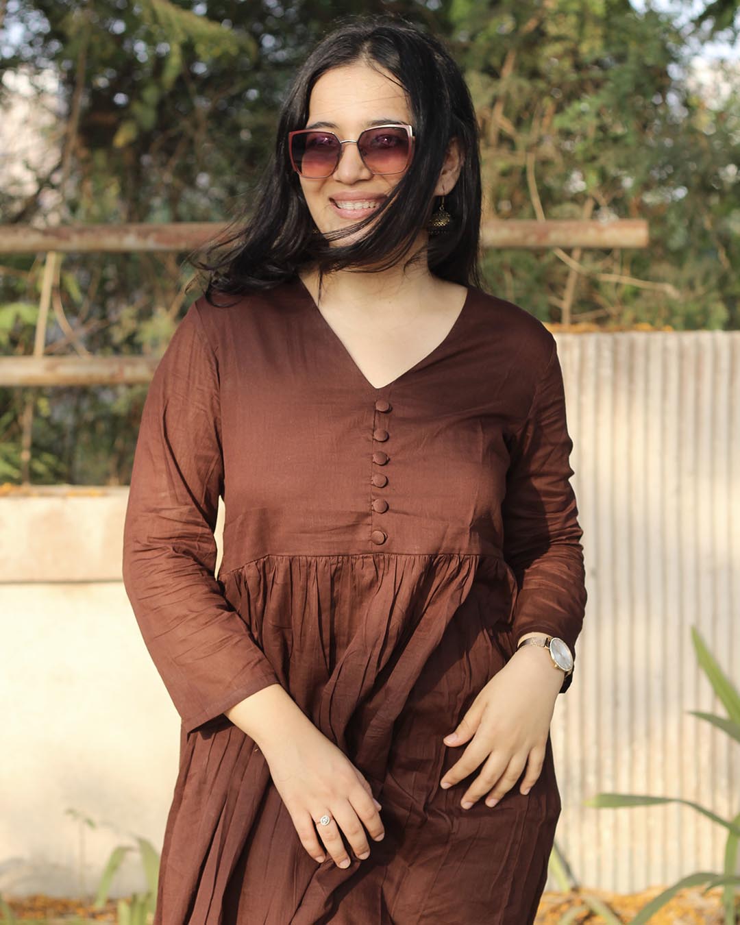 Best seller : Brown Mul cotton kurta set