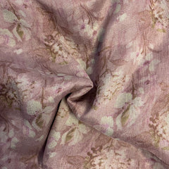 Chinon chiffon fabric with light contrast florals per meter ( Pink)