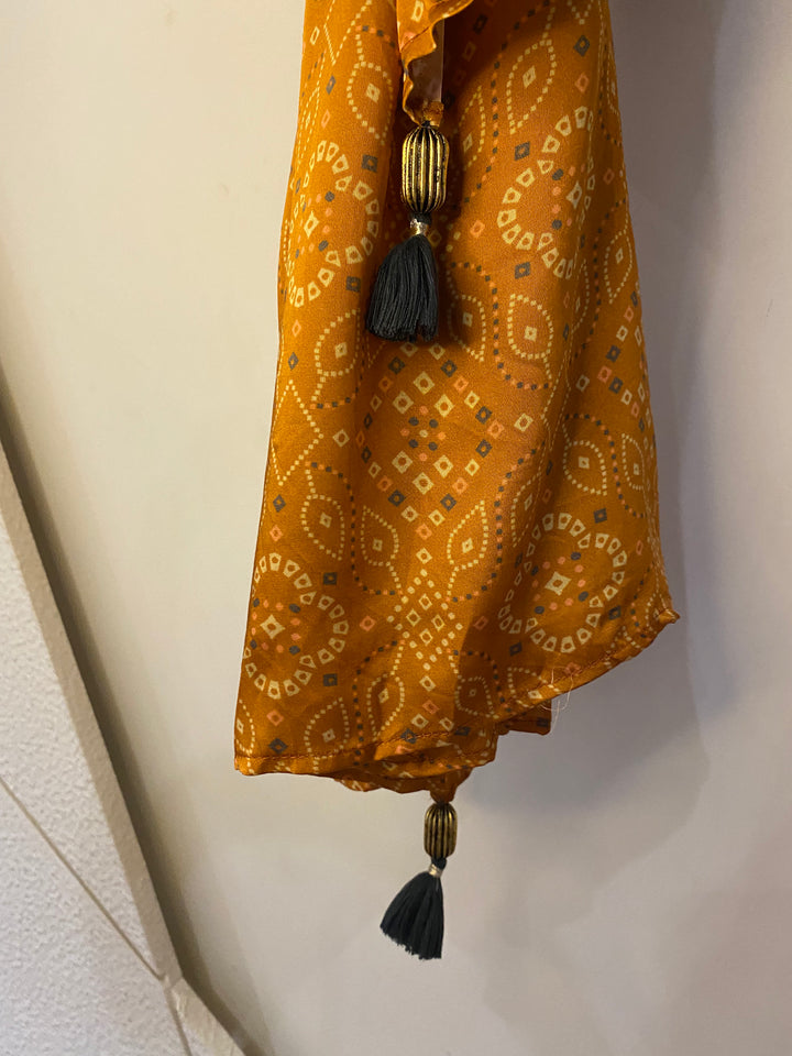 Abstract earthy multicoloured design dupatta