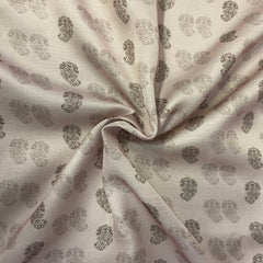 Linen Satin Mix-Match Set in Dusty Pink Abstract print, per meter price