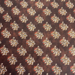 Contrasting Mix match set in brown shade on dola silk, per meter price