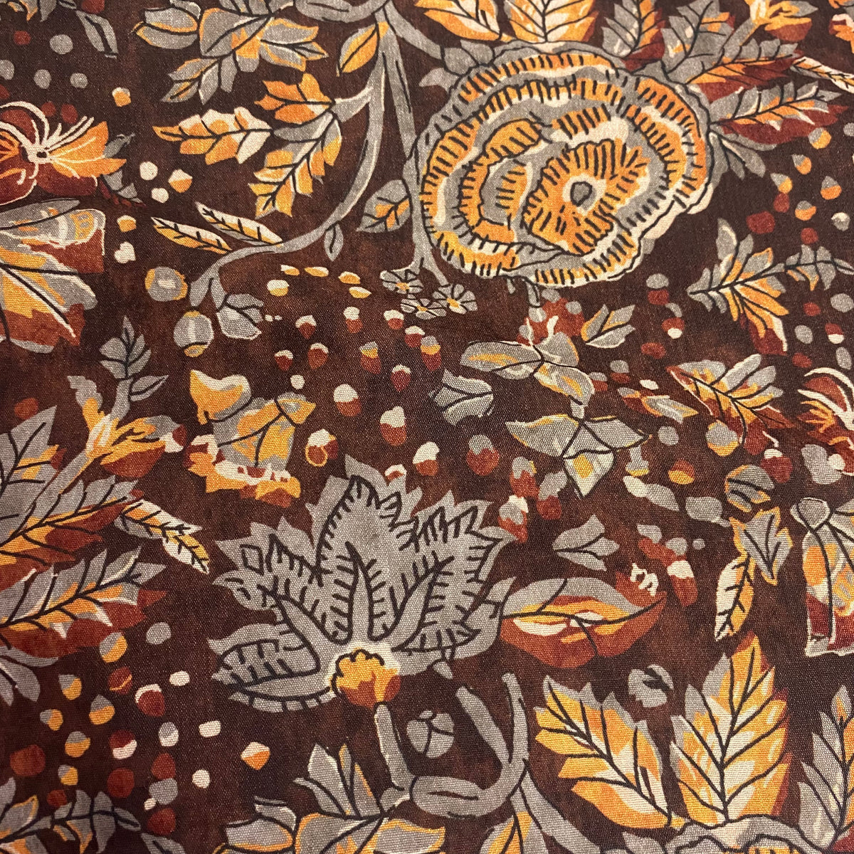 Contrasting Mix match set in brown shade on dola silk, per meter price